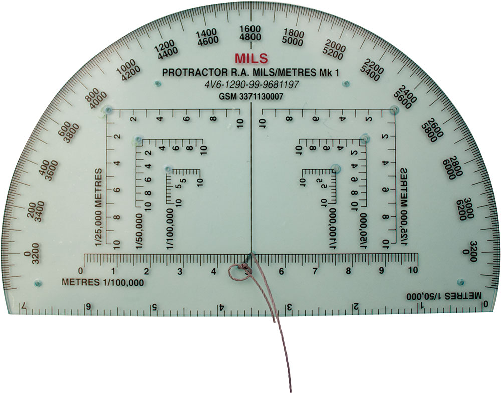 Approved Accurate 6" RA Map Reading Military Protractor and Instructions